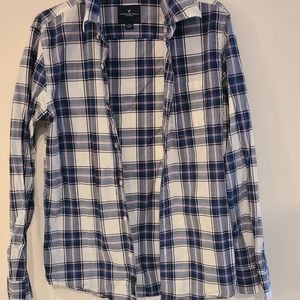 American Eagle Outfitters Blue White shirt